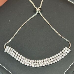 Pretty Bird - Silver Slider Bracelet with Pave Set Stones